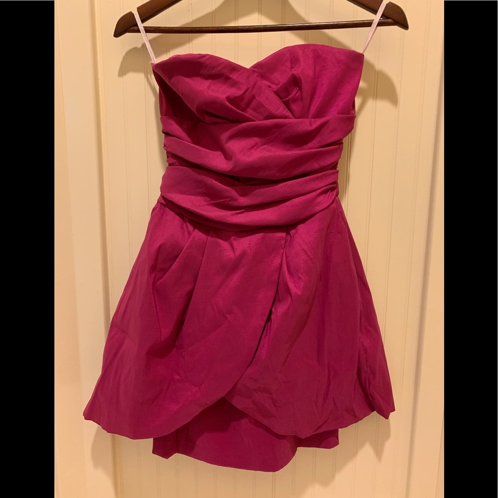 Hot Pink Strapless Dress